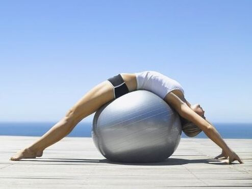 Fitball vaje za zdravljenje osteohondroze